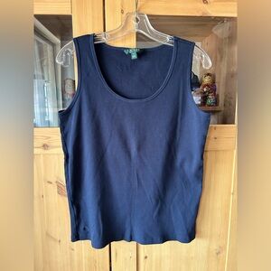 Lauren Ralph Lauren Women’s blue tank top size 1X sleeveless